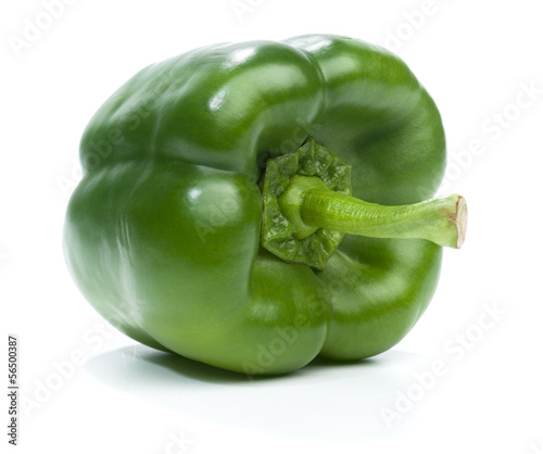 Photo: Green pepper isolated on white Green pepper isolated on white