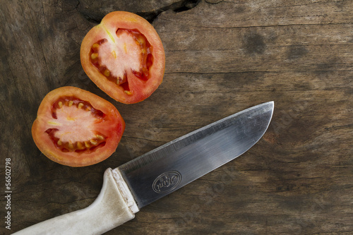 Photo: Half of Tomato after cut Half of Tomato after cut