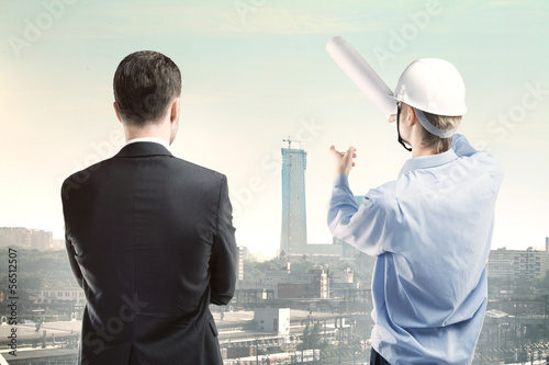 Photo: worker building worker building