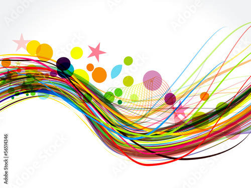 Vector: Colorful Wave Background Colorful Wave Background