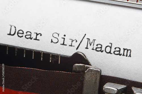 Photo: letter writing intro text on retro typewriter letter writing intro text on retro typewriter