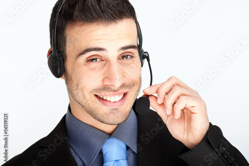 Photo: Call center operator Call center operator