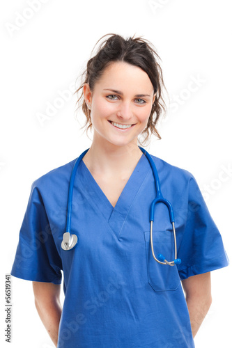 Photo: Nurse isolated on white Nurse isolated on white