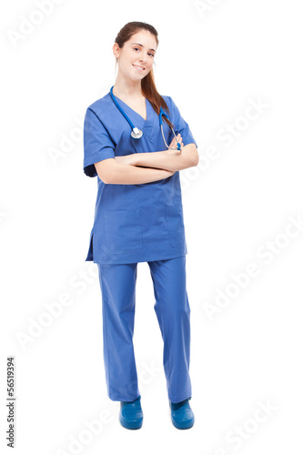 Photo: Nurse full length isolated on white Nurse full length isolated on white