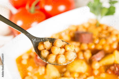 Photo: Chickpeas with sausage Chickpeas with sausage