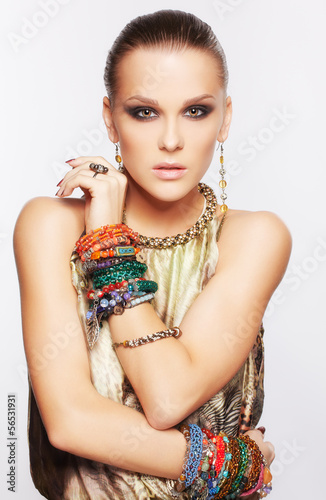 Photo: beautiful woman in jewelry beautiful woman in jewelry