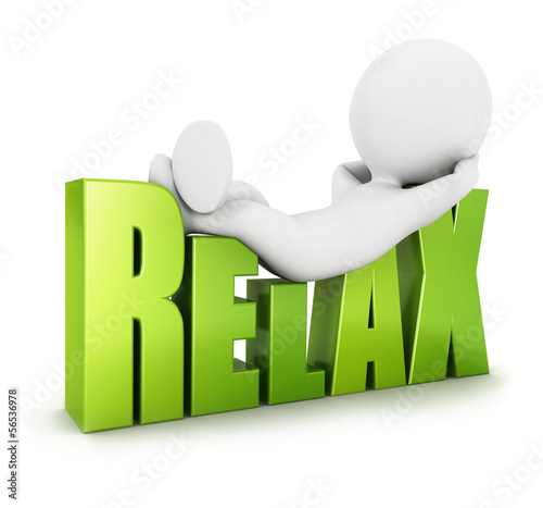 Illustration: 3d white people relax 3d white people relax