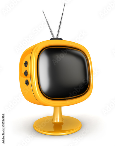 Illustration: 3d retro television 3d retro television