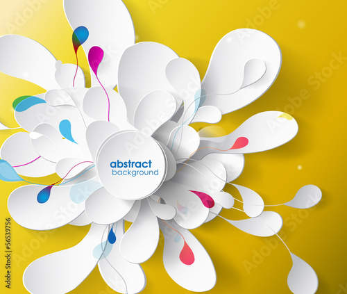 Vector: Abstract background with paper flower. Abstract background with paper flower.
