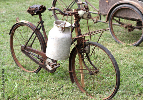 Photo: rusty bikes of ancient milkman with aluminium drum rusty bikes of ancient milkman with aluminium drum