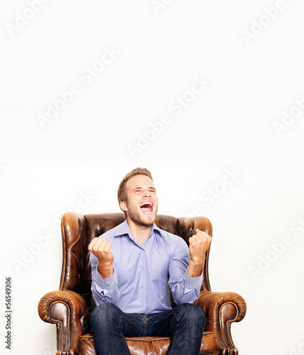 Photo: jubelnder Mann jubelnder Mann