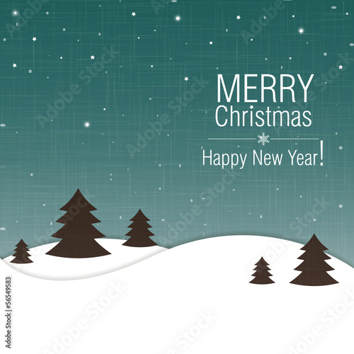 Vector: Merry Christmas and Happy New Year greeting card design Merry Christmas and Happy New Year greeting card design