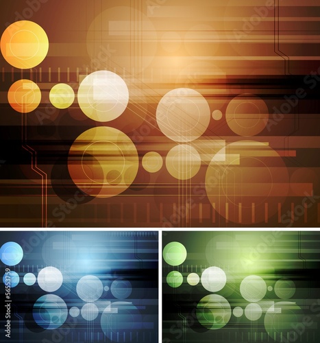 Vector: Bright abstract hi-tech backdrops Bright abstract hi-tech backdrops