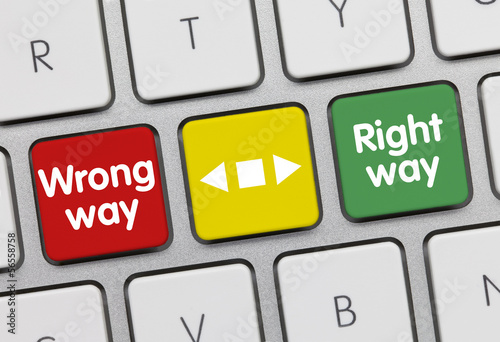 Illustration: Wrong way - Right way tastatur Wrong way - Right way tastatur