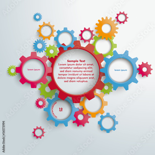 Vector: Big Machine Colored Gears Big Machine Colored Gears