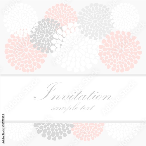 Vector: Wedding birthday card invitation, abstract floral background Wedding birthday card invitation, abstract floral background