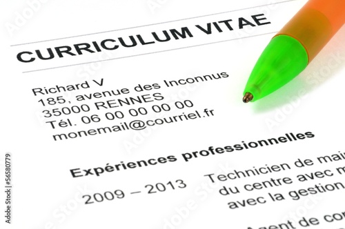 Photo: Curriculum vitae Curriculum vitae