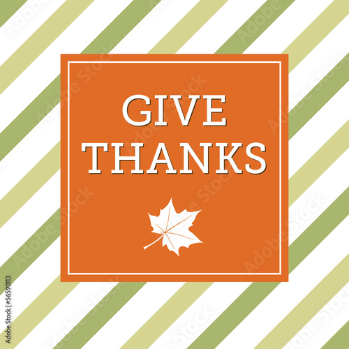 Vector: Thanksgiving card with maple leaf Thanksgiving card with maple leaf