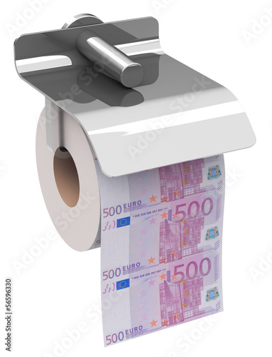 Illustration: Euro als Toilettenpapier Euro als Toilettenpapier