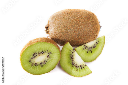 Photo: Kiwi fruit isolated on white background Kiwi fruit isolated on white background