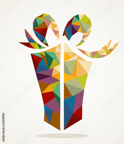 Vector: Merry Christmas trendy gift triangle composition EPS10 file. Merry Christmas trendy gift triangle composition EPS10 file.