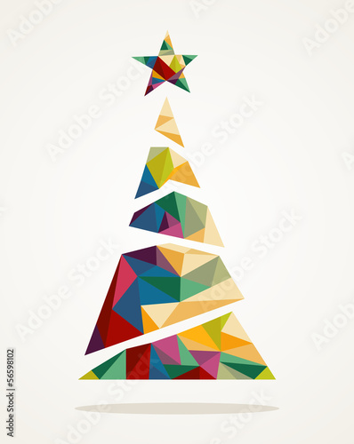 Vector: Merry Christmas trendy abstract tree EPS10 file. Merry Christmas trendy abstract tree EPS10 file.