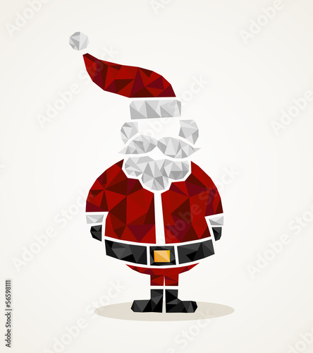 Vector: Merry Christmas trendy Santa Claus triangle shape EPS10 file. Merry Christmas trendy Santa Claus triangle shape EPS10 file.