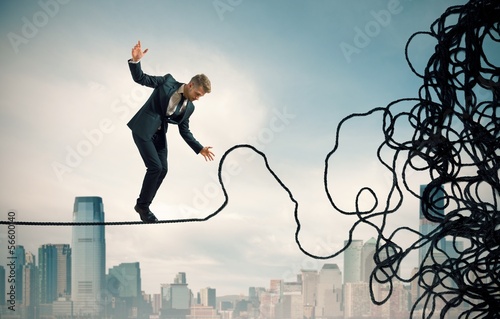 Photo: Problem and difficulty concept Problem and difficulty concept