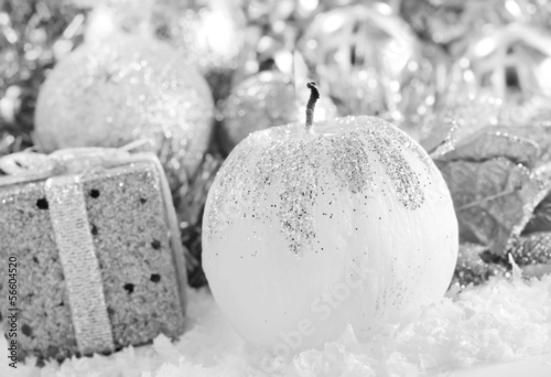 Photo: candle and other christmas decoration candle and other christmas decoration
