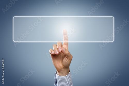 Photo: Hand touching Display Hand touching Display