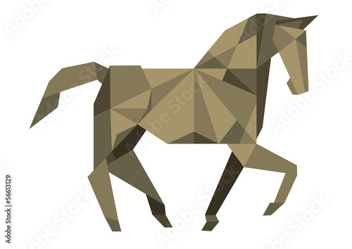 Vector: Kubistisches Pferd Kubistisches Pferd