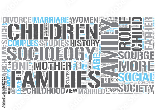 Vector: Sociology of the family Word Cloud Concept Sociology of the family Word Cloud Concept