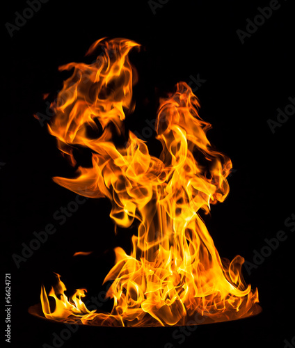 Photo: fire flames on black fire flames on black