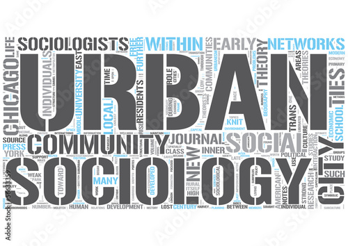 Vector: Urban sociology Word Cloud Concept Urban sociology Word Cloud Concept
