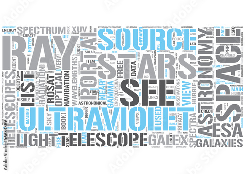 Vector: UV astronomy Word Cloud Concept UV astronomy Word Cloud Concept