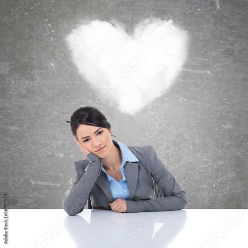 Photo: young business woman being in love young business woman being in love