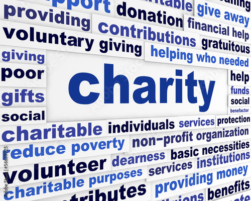 Illustration: Charity social issue message Charity social issue message