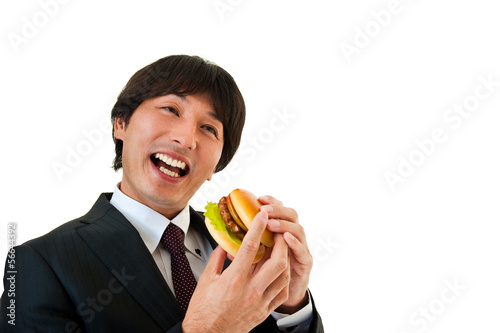 Photo: 食べる男性 食べる男性