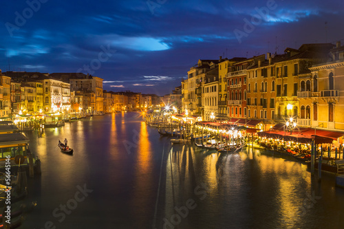 Photo: Venedig. Canale Grande bei Nacht Venedig. Canale Grande bei Nacht