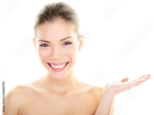 Photo: Body skincare care beauty Asian woman showing hand Body skincare care beauty Asian woman showing hand