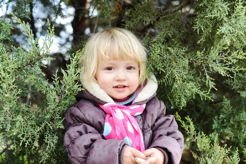 Photo: toddler hidden in bushes toddler hidden in bushes