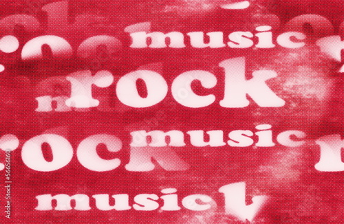 Illustration: Rock music word backgrounds and texture Rock music word backgrounds and texture