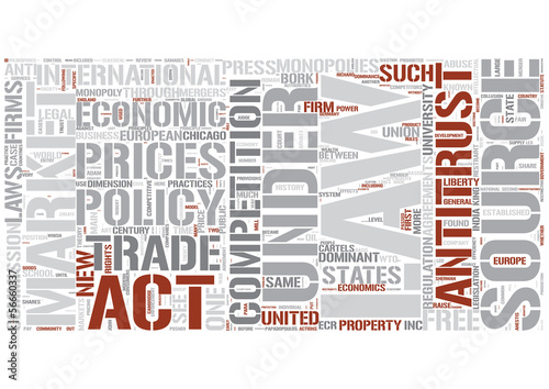 Vector: Competition law Word Cloud Concept Competition law Word Cloud Concept