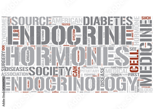 Vector: Endocrinology Word Cloud Concept Endocrinology Word Cloud Concept