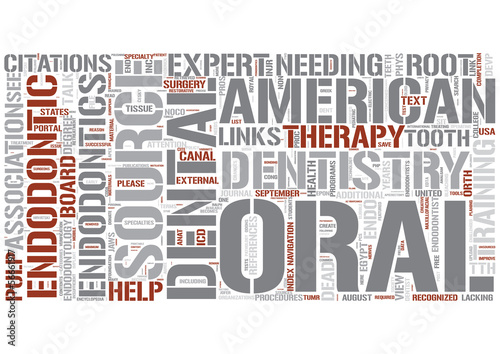 Vector: Endodontics Word Cloud Concept Endodontics Word Cloud Concept