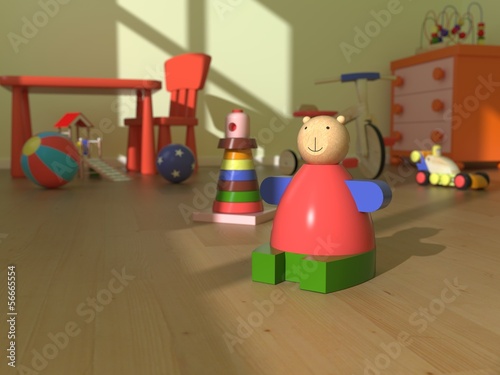 Illustration: Toy story. Bear Toy story. Bear