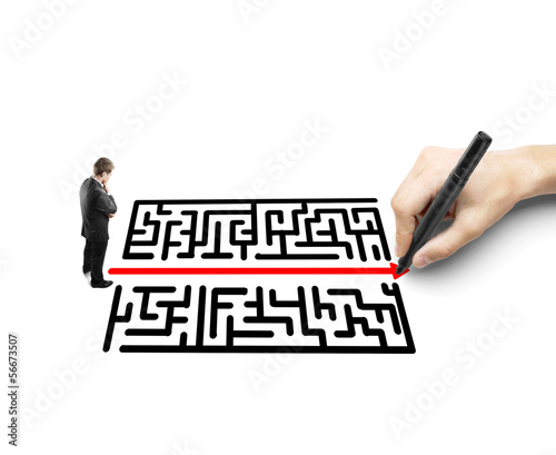 Photo: hand drawing a labyrinth hand drawing a labyrinth