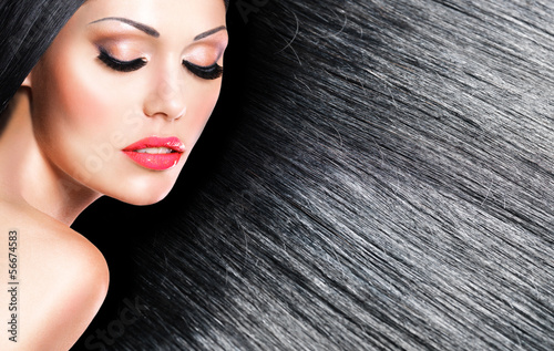 Photo: Beautiful woman with long black hair Beautiful woman with long black hair