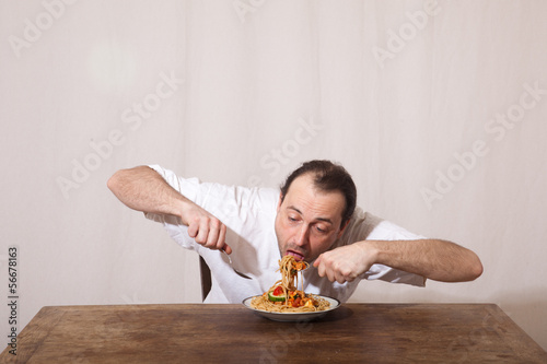 Photo: Spagetti essen Spagetti essen