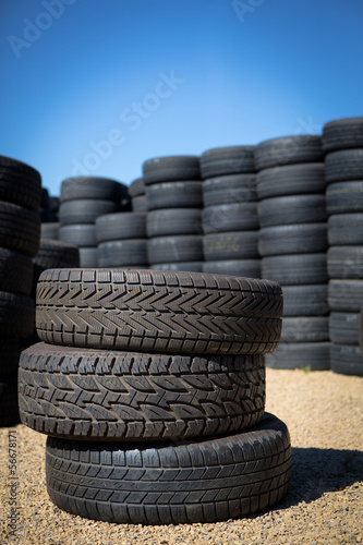 Photo: Stack of new tires Stack of new tires